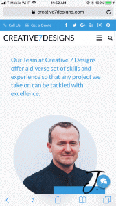 Creative 7 Design's Online Team Page, top of page